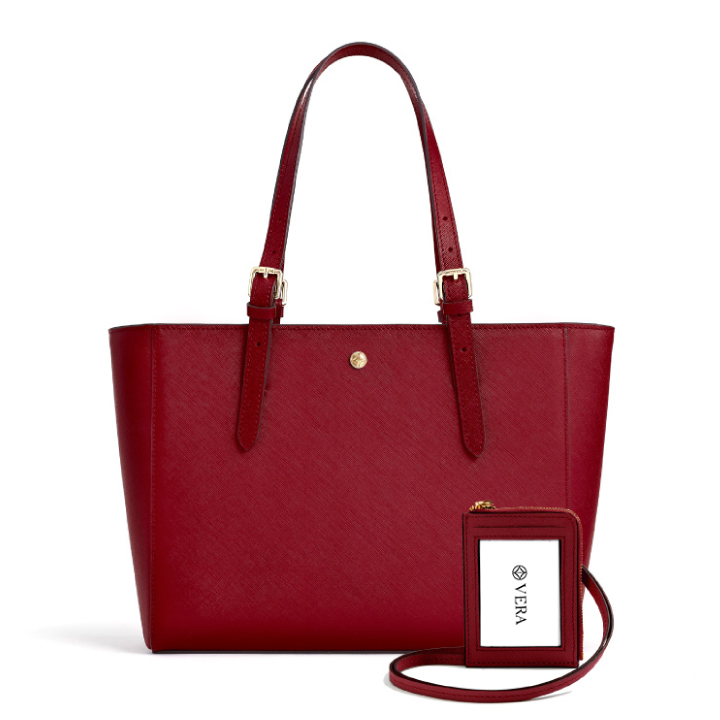VERA The First Bag and Badge in Burgundy